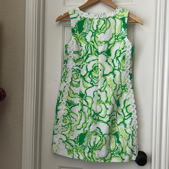 LILLY PULITZER classic green floral dress with plus FREE ID Case - Picture 4 of 8